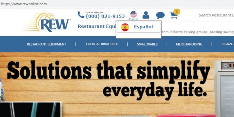 Restaurant Equipment World (REW) Launches NEW Spanish Version of Website