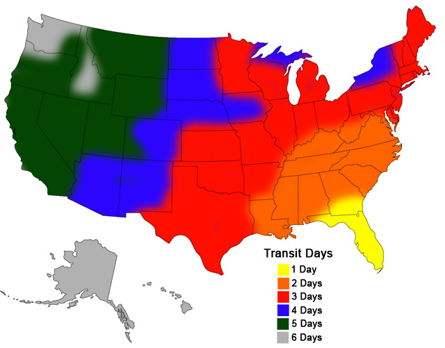 REW Shipping Map