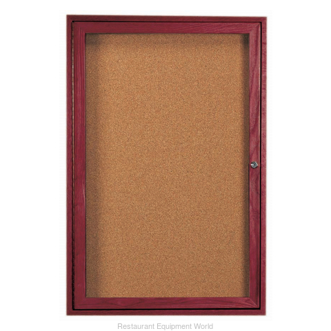 Aarco Products Inc CBC3624R Red Oak Enclosed Bulletin Board