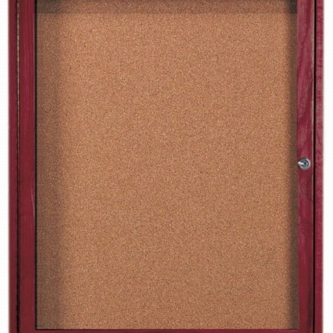 Aarco Products Inc CBC3630R Red Oak Enclosed Bulletin Board