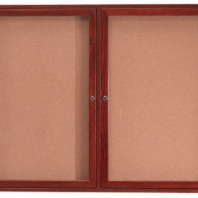 Aarco Products Inc CBC3648R Red Oak Enclosed Bulletin Board