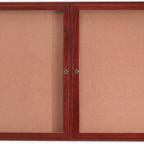 Aarco Products Inc CBC3660R Red Oak Enclosed Bulletin Board