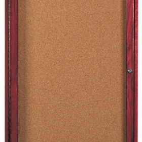 Aarco Products Inc CBC4836R Red Oak Enclosed Bulletin Board