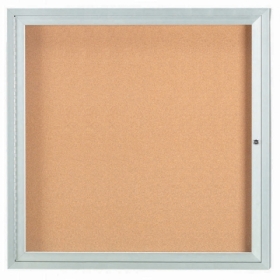 Aarco Products Inc DCC3636RI Illuminated Indoor Enclosed Aluminum Bulletin Board