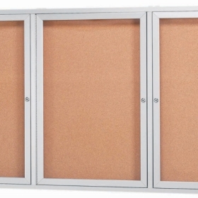 Aarco Products Inc DCC4896-3RI Illuminated Indoor Enclosed Aluminum Bulletin Boa