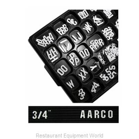 Aarco Products Inc GF.75 Letter/Number Set