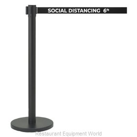 Aarco Products Inc HBK-7PBK Crowd Control Stanchion, Retractable