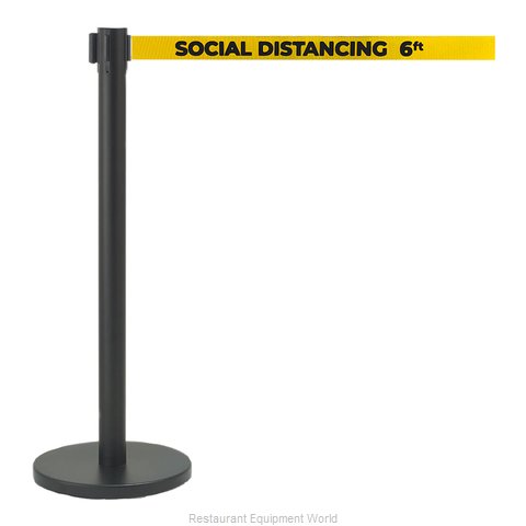 Aarco Products Inc HBK-7PYE Crowd Control Stanchion, Retractable