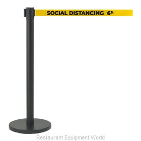 Aarco Products Inc HBK-7PYE Crowd Control Stanchion, Retractable