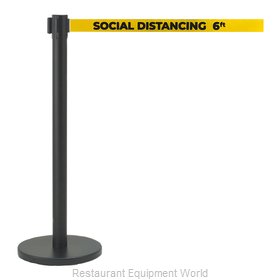 Aarco Products Inc HBK-7PYE Crowd Control Stanchion, Retractable