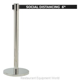 Aarco Products Inc HC-7PBK Crowd Control Stanchion, Retractable