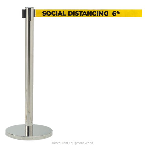 Aarco Products Inc HC-7PYE Crowd Control Stanchion, Retractable
