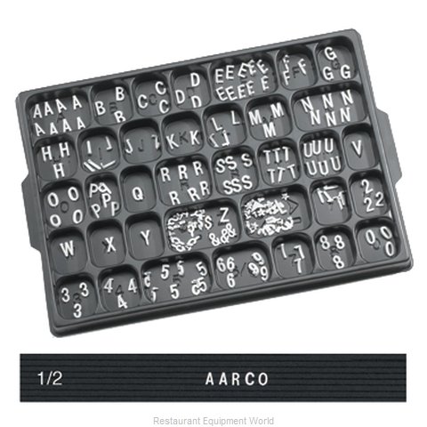 Aarco Products Inc HF.50 Letter/Number Set
