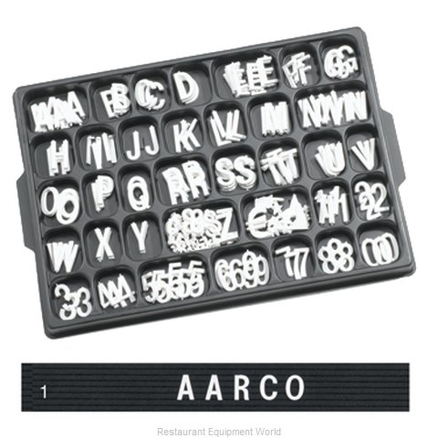 Aarco Products Inc HF1.0 Letter/Number Set