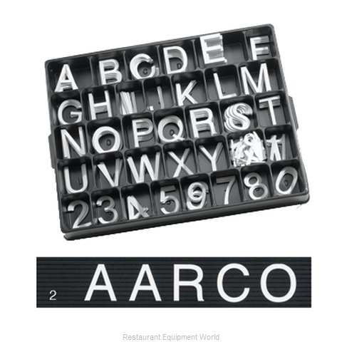Aarco Products Inc HF2.0 Letter Number Set (Magnified)