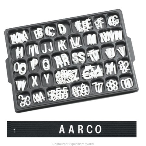 Aarco Products Inc HFD1.0 Letter Number Set