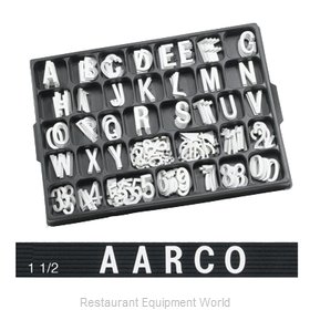 Aarco Products Inc HFD1.5 Letter Number Set
