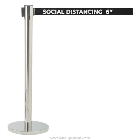 Aarco Products Inc HS-7PBK Crowd Control Stanchion, Retractable