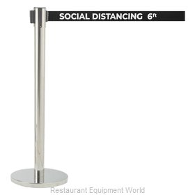 Aarco Products Inc HS-7PBK Crowd Control Stanchion, Retractable