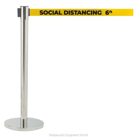 Aarco Products Inc HS-7PYE Crowd Control Stanchion, Retractable