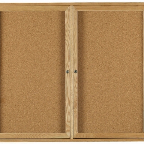 Aarco Products Inc OBC3648R Red Oak Enclosed Bulletin Board