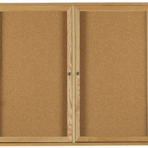 Aarco Products Inc OBC3648R Red Oak Enclosed Bulletin Board