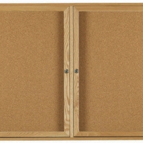 Aarco Products Inc OBC3660R Red Oak Enclosed Bulletin Board