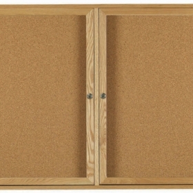Aarco Products Inc OBC3660R Red Oak Enclosed Bulletin Board