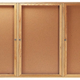 Aarco Products Inc OBC3672-3R Red Oak Enclosed Bulletin Board