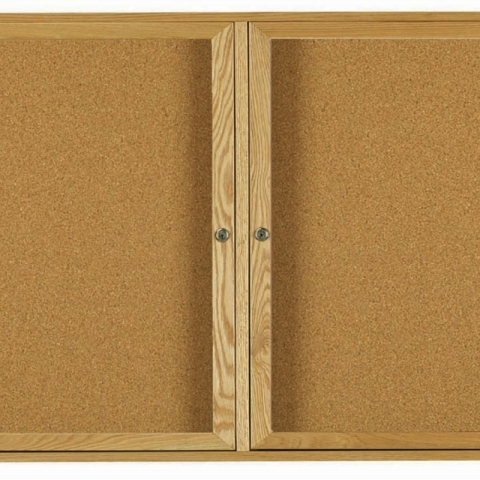 Aarco Products Inc OBC3672R Red Oak Enclosed Bulletin Board