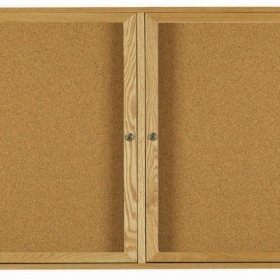 Aarco Products Inc OBC3672R Red Oak Enclosed Bulletin Board