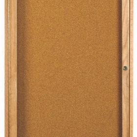 Aarco Products Inc OBC4836R Red Oak Enclosed Bulletin Board