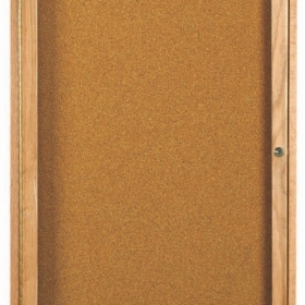 Aarco Products Inc OBC4836R Red Oak Enclosed Bulletin Board