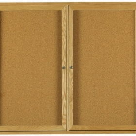 Aarco Products Inc OBC4860R Red Oak Enclosed Bulletin Board