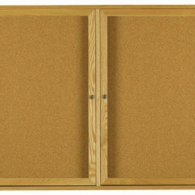 Aarco Products Inc OBC4872R Red Oak Enclosed Bulletin Board