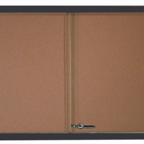 Aarco Products Inc SBC3648BA Enclosed Bulletin Board With Sliding Glass Doors