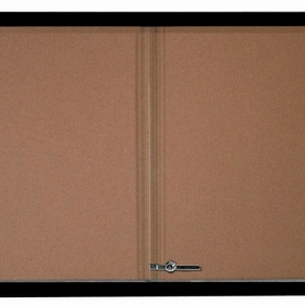 Aarco Products Inc SBC3648BK Enclosed Bulletin Board With Sliding Glass Doors