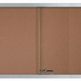Aarco Products Inc SBC3660 Enclosed Bulletin Board With Sliding Glass Doors