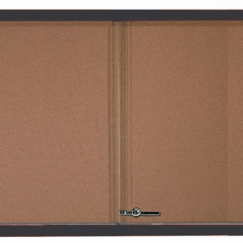 Aarco Products Inc SBC3660BA Enclosed Bulletin Board With Sliding Glass Doors