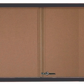 Aarco Products Inc SBC3660BA Enclosed Bulletin Board With Sliding Glass Doors
