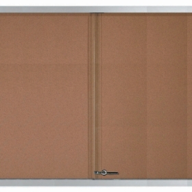 Aarco Products Inc SBC4872 Enclosed Bulletin Board With Sliding Glass Doors