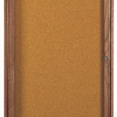 Aarco Products Inc WBC2418R Red Oak Enclosed Bulletin Board