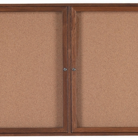 Aarco Products Inc WBC3648R Red Oak Enclosed Bulletin Board