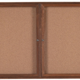 Aarco Products Inc WBC3648R Red Oak Enclosed Bulletin Board