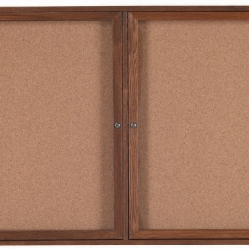 Aarco Products Inc WBC3648R Red Oak Enclosed Bulletin Board