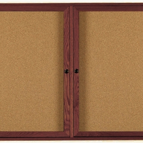 Aarco Products Inc WBC3660R Red Oak Enclosed Bulletin Board