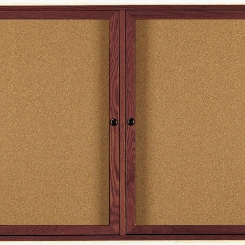 Aarco Products Inc WBC3660R Red Oak Enclosed Bulletin Board