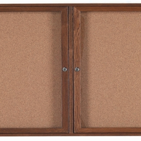 Aarco Products Inc WBC3672R Red Oak Enclosed Bulletin Board