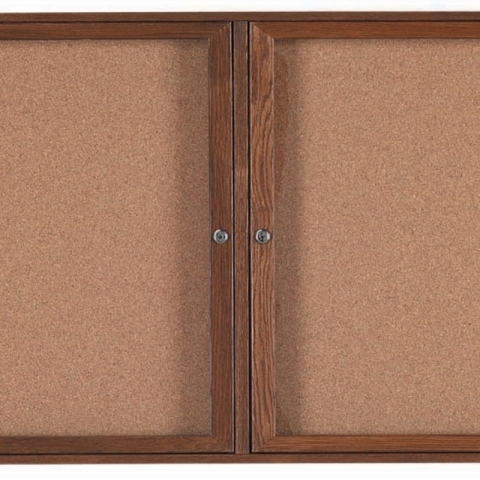 Aarco Products Inc WBC3672R Red Oak Enclosed Bulletin Board