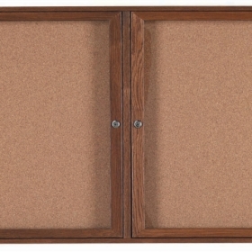 Aarco Products Inc WBC3672R Red Oak Enclosed Bulletin Board